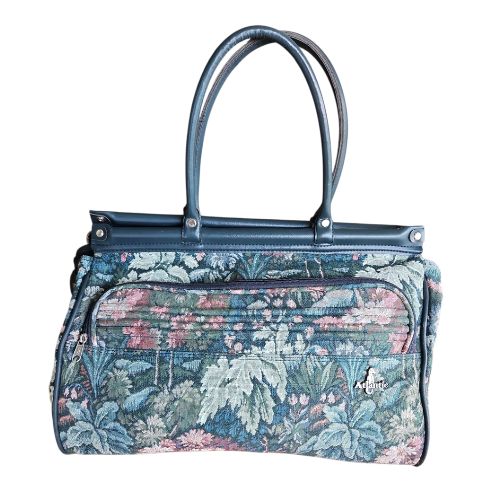 Vintage Atlantic Floral Tapestry Travel Bag